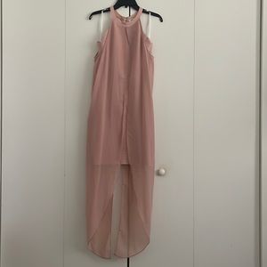 Venus Chiffon Overlay Bandage Dress. Size 8. Pink. Wore once.